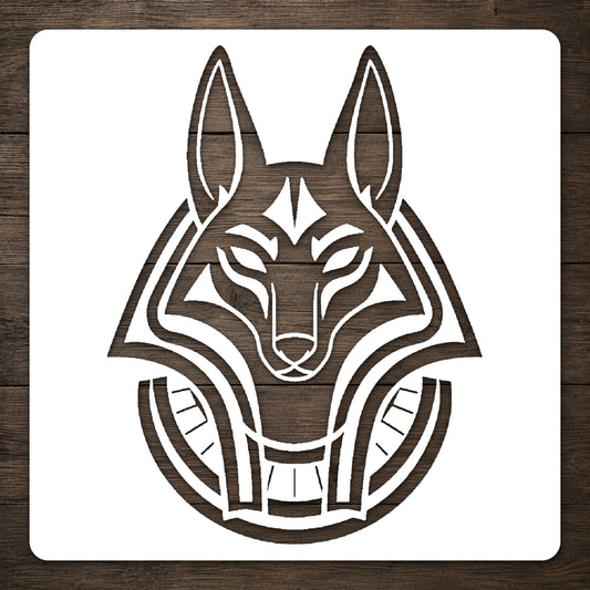 Anubis Jackal Guardian Stencil for DIY Art, Home Decor, and Unique Gifts Template