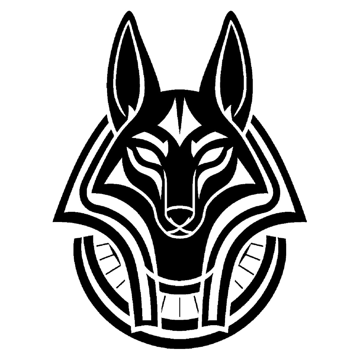 Anubis Jackal Guardian Stencil for DIY Art, Home Decor, and Unique Gifts Template