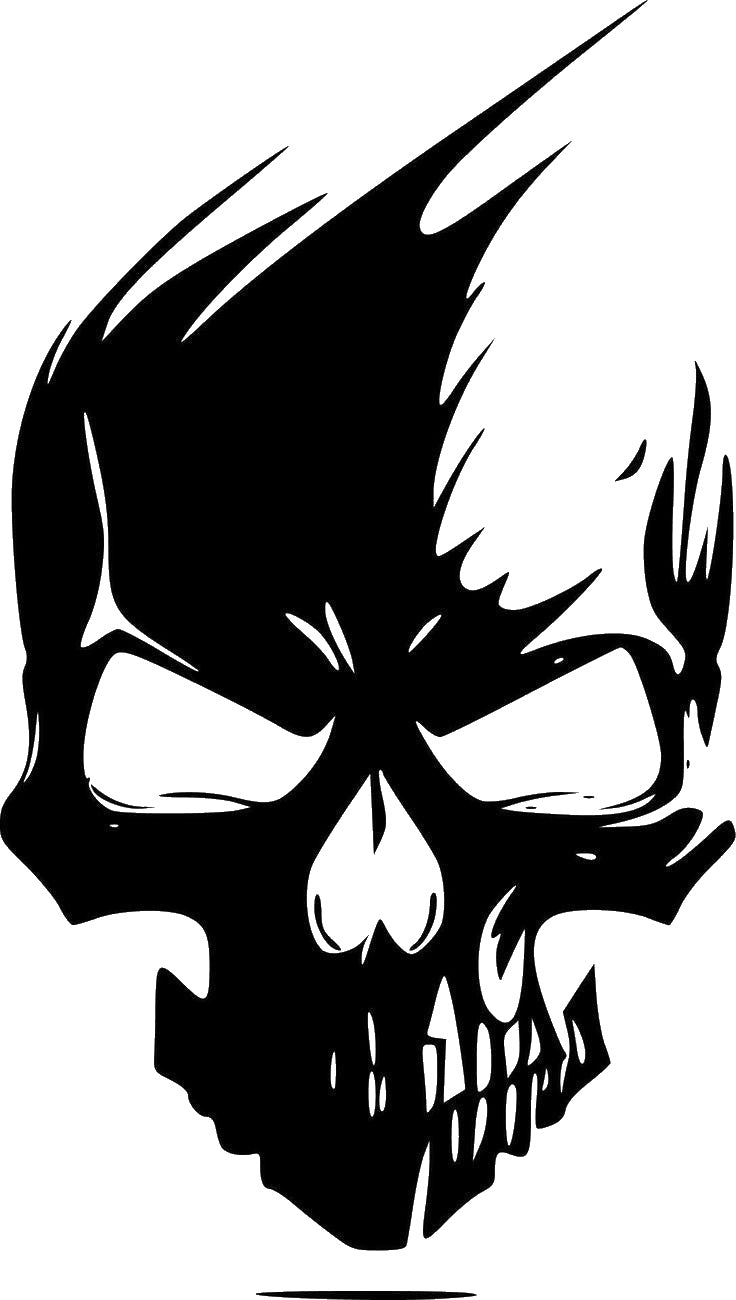 Skull With Visible Teeth Eye Sockets stencil photo 7