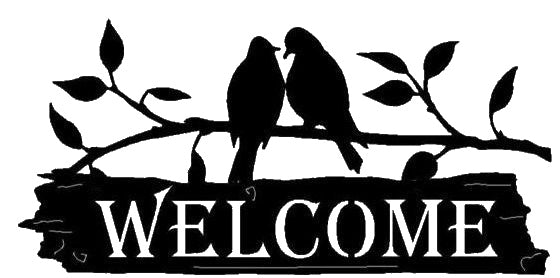 Two Birds On Branch With Leaves stencil photo 7