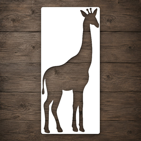 Giraffe Standing Side Profile Reusable Mylar Stencil for Art and DIY Crafts Template