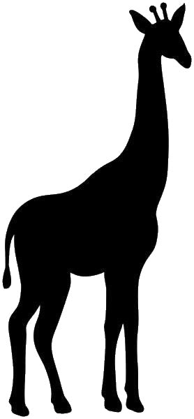 Giraffe Standing Side Profile Reusable Mylar Stencil for Art and DIY Crafts Template