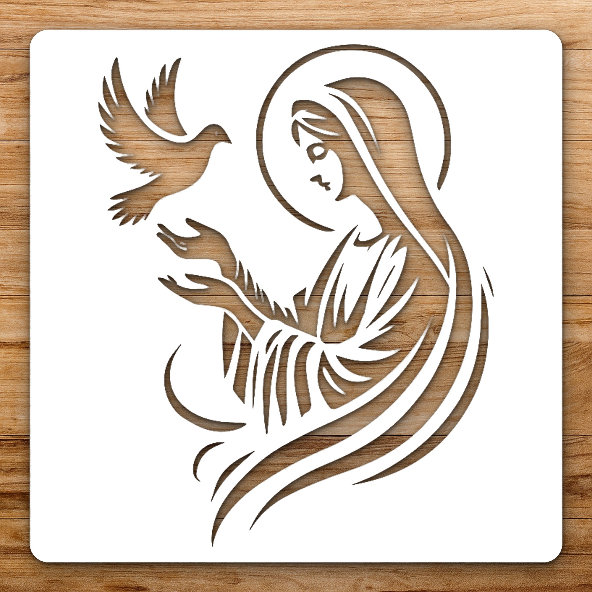 Figure With Long Hair And Arms reusable Mylar wall painting stencil