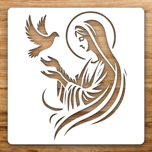 Figure With Long Hair And Arms reusable Mylar wall painting stencil