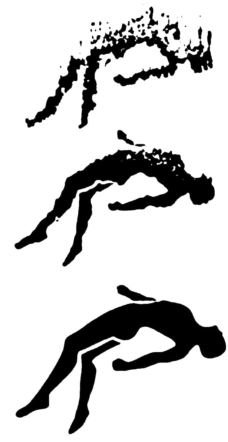 Three Figures Lying Horizontally With Different stencil photo 7