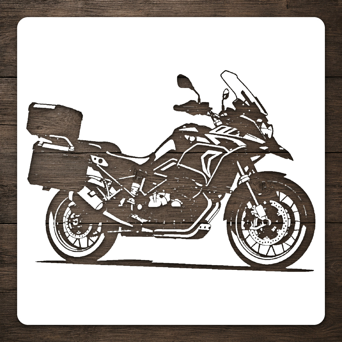 Adventure Touring Motorcycle Stencil for Art, Home Decor, DIY Crafts, Unique Gifts Template