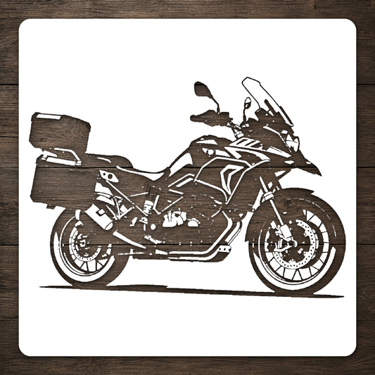 Adventure Touring Motorcycle Stencil for Art, Home Decor, DIY Crafts, Unique Gifts Template