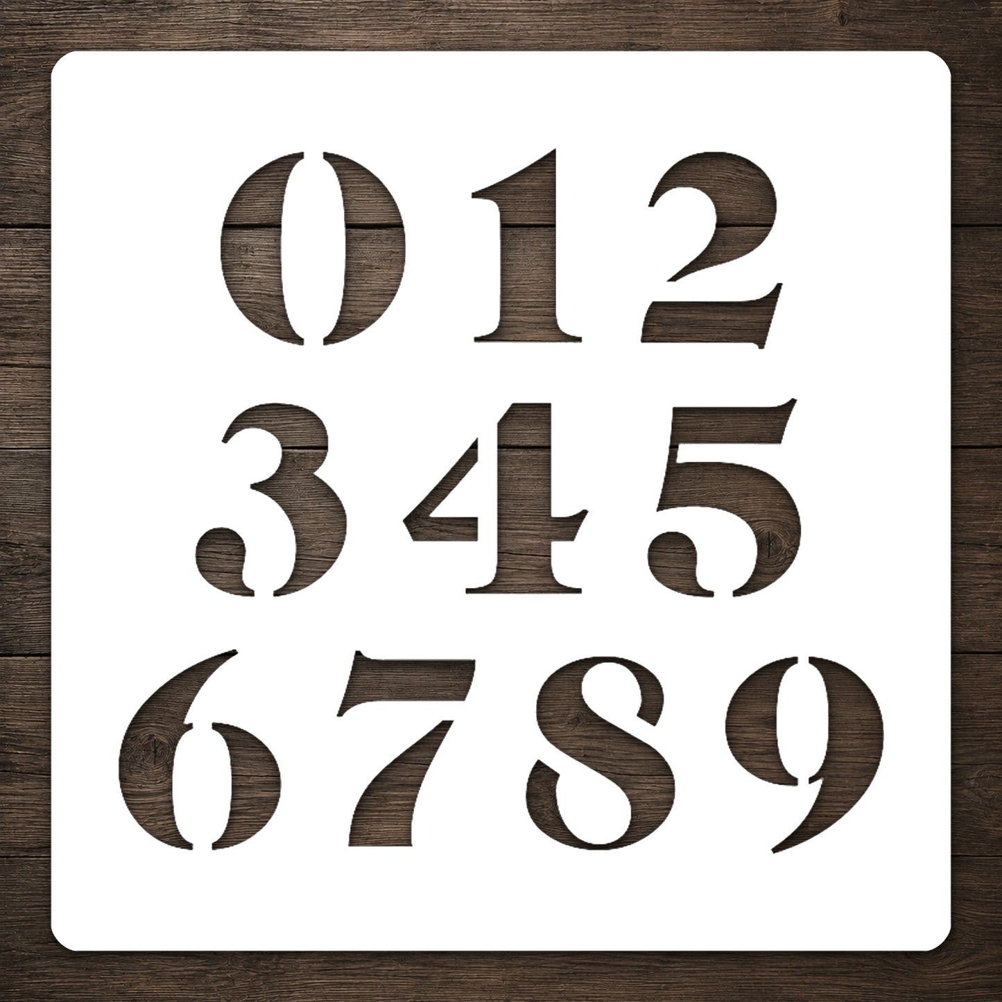 Numbers Zero Through Nine Reusable Mylar Stencil for Art and DIY Crafts Template