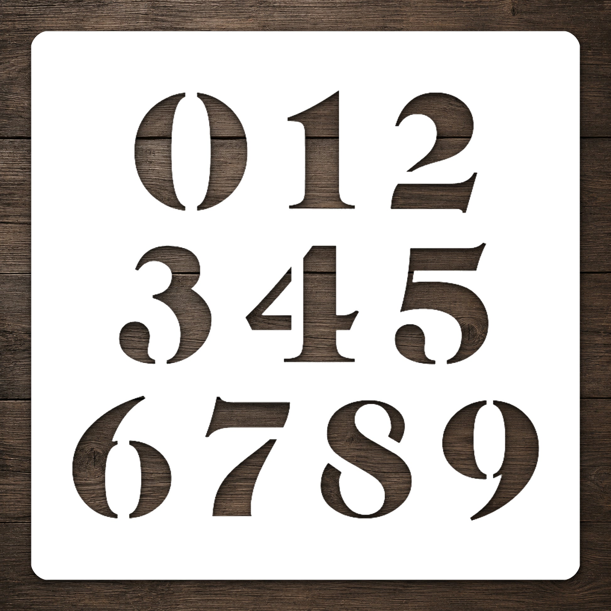 Numbers Zero Through Nine Reusable Mylar Stencil for Art and DIY Crafts Template