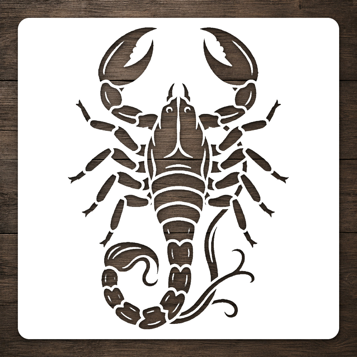 Scorpion Front View Stencil for Art, Home Decor, DIY Crafts & Unique Gifts Template