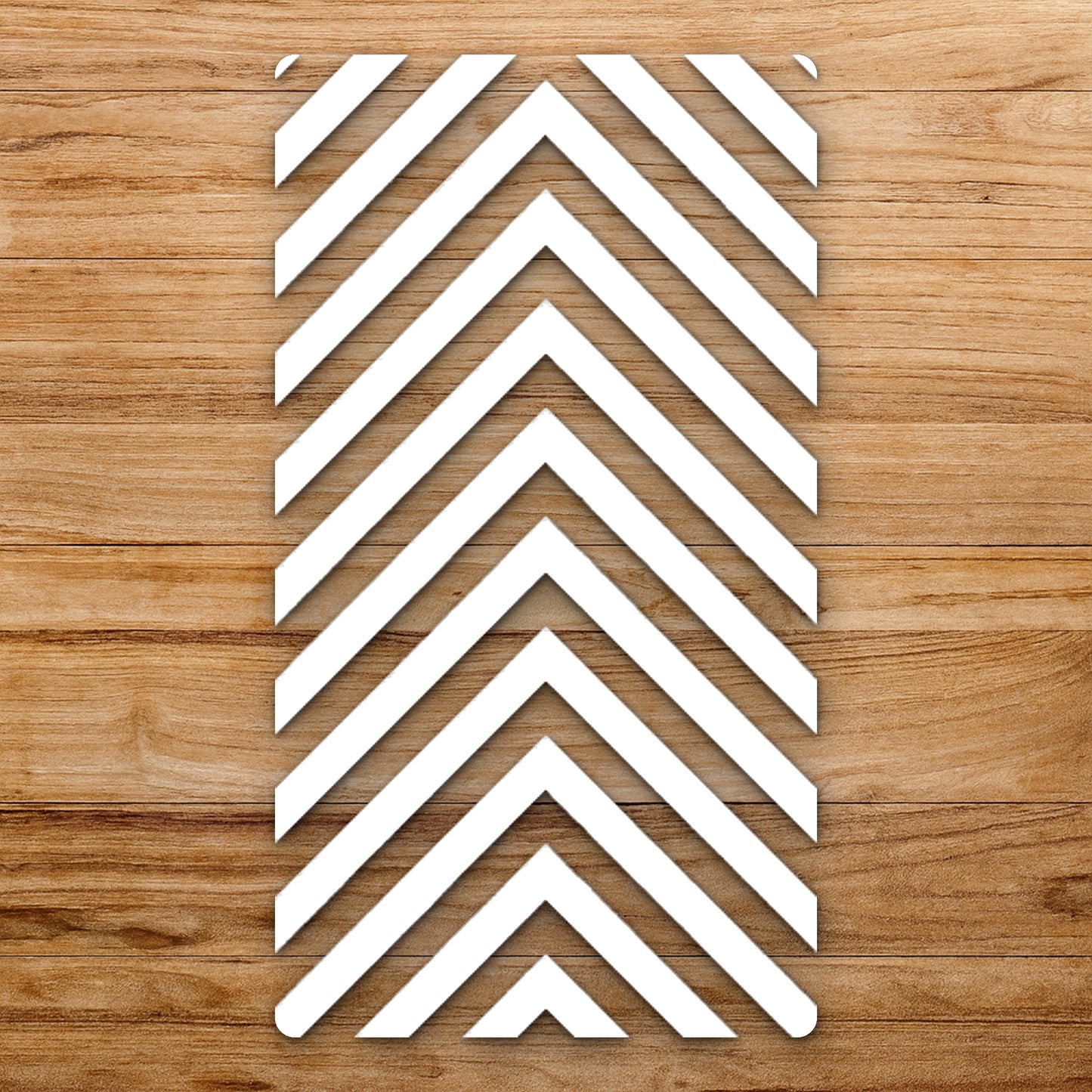 Zigzag Arranged In Alternating Directions Repetitive reusable Mylar wall painting stencil