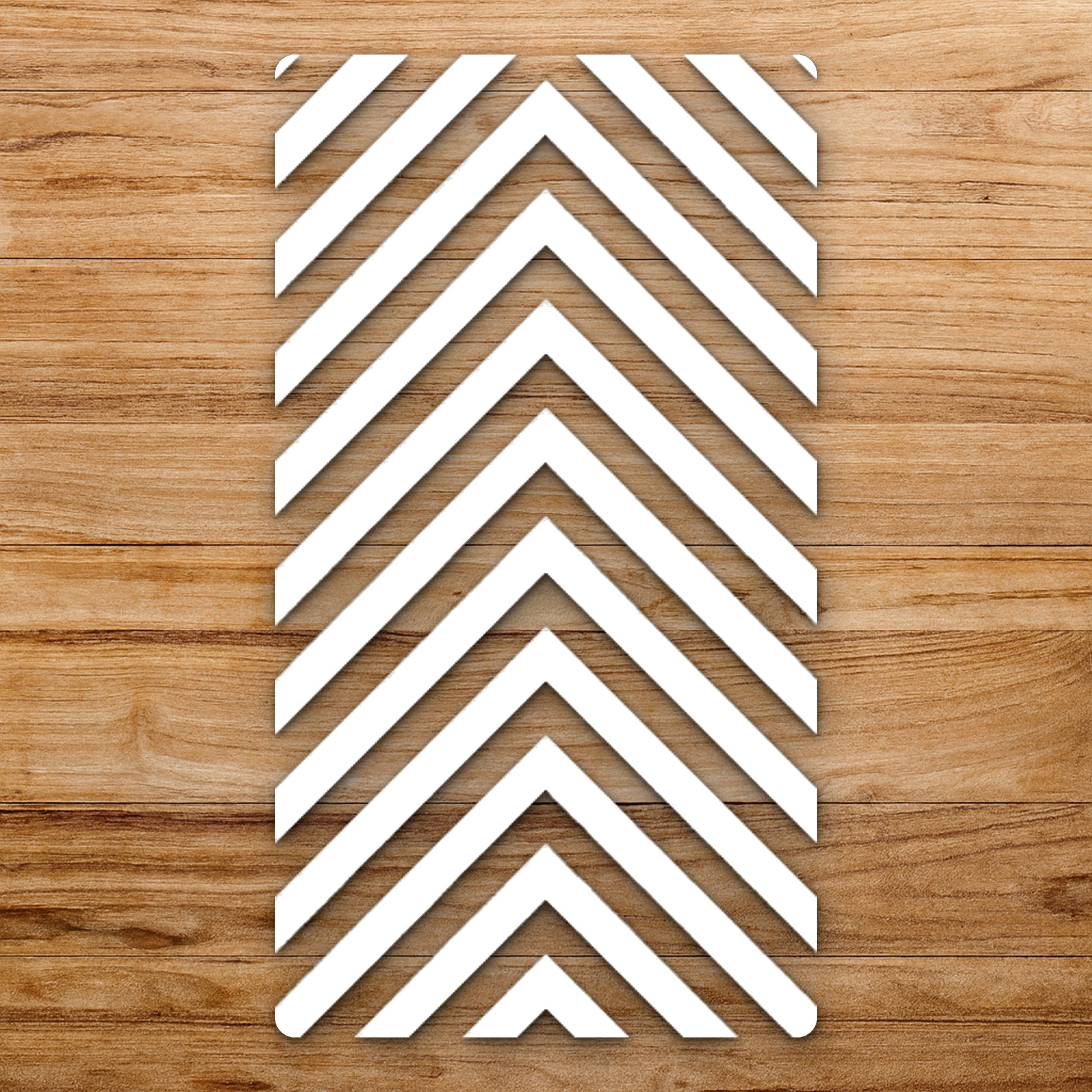 Zigzag Arranged In Alternating Directions Repetitive reusable Mylar wall painting stencil