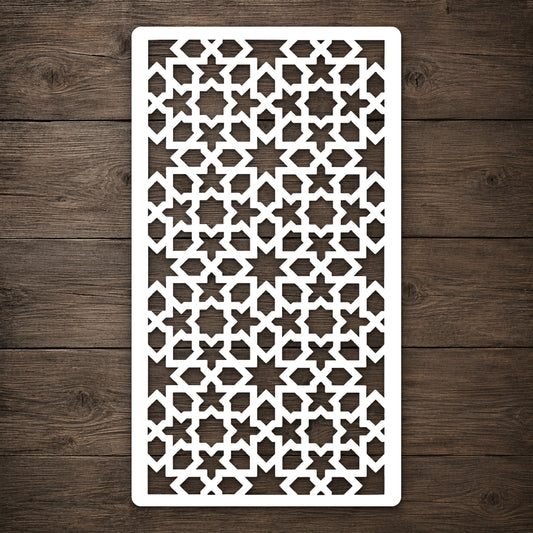 Repeating Geometric Star Stencil for Art, Home Decor, DIY Crafts, Unique Gifts Template