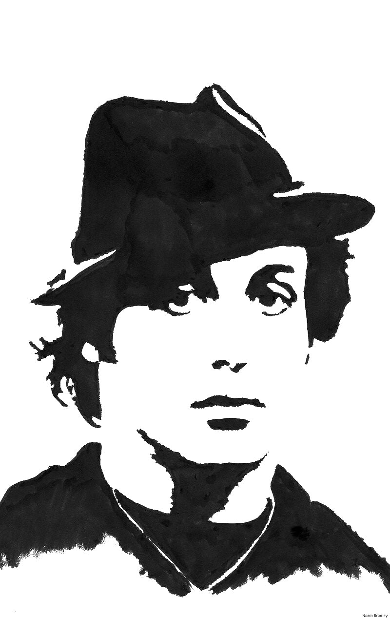 Face With Hat And Hair Looking stencil photo 7
