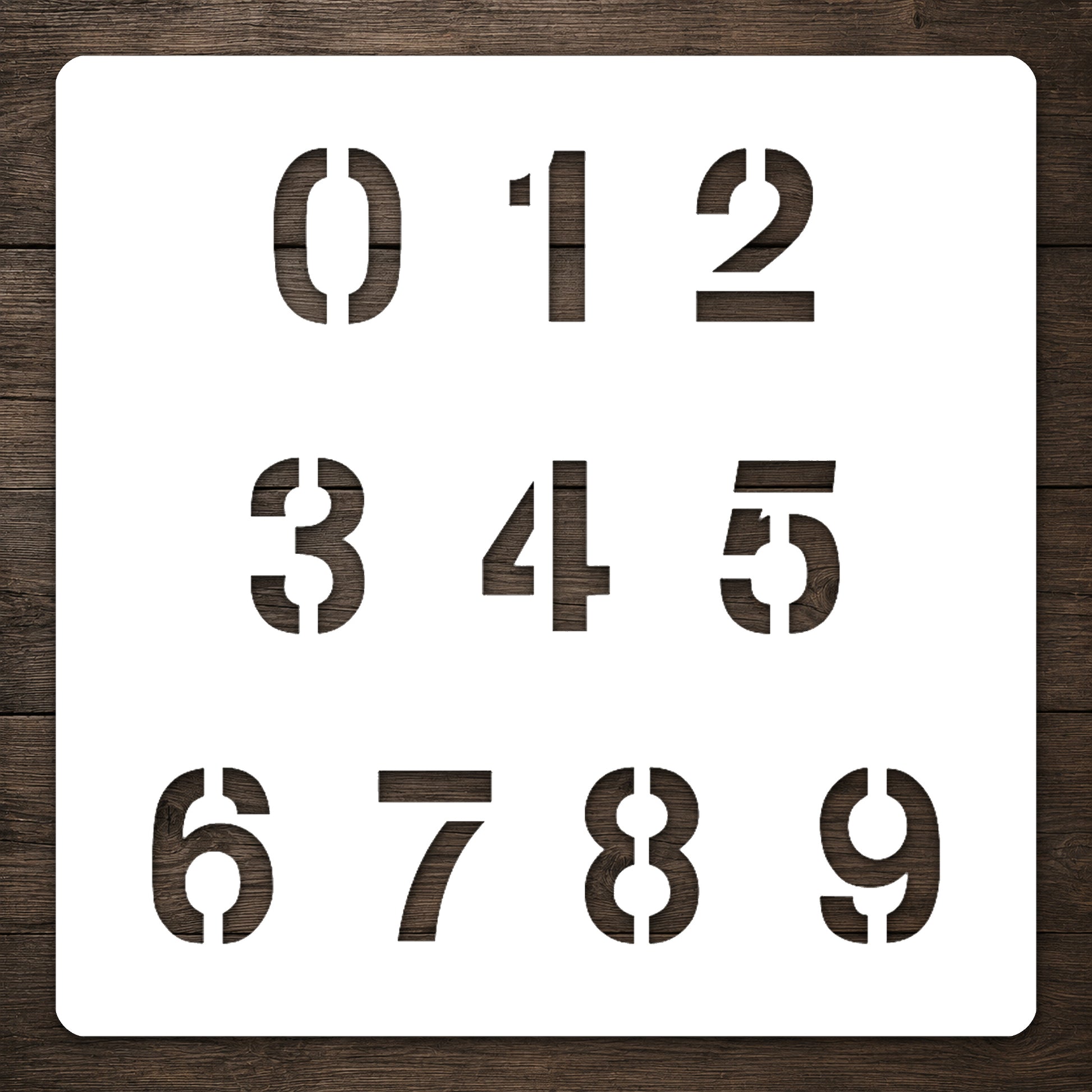 Reusable Mylar Stencil - Numbers 0 to 9 for Art, Home Decor & DIY Crafts Template