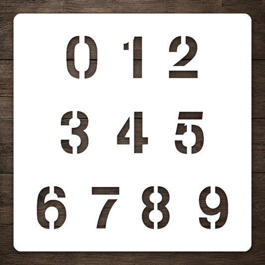 Reusable Mylar Stencil - Numbers 0 to 9 for Art, Home Decor & DIY Crafts Template