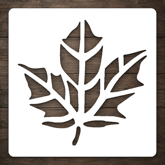 Maple Leaf Stencil with Detailed Veins for Art, Home Decor, and DIY Crafts Template