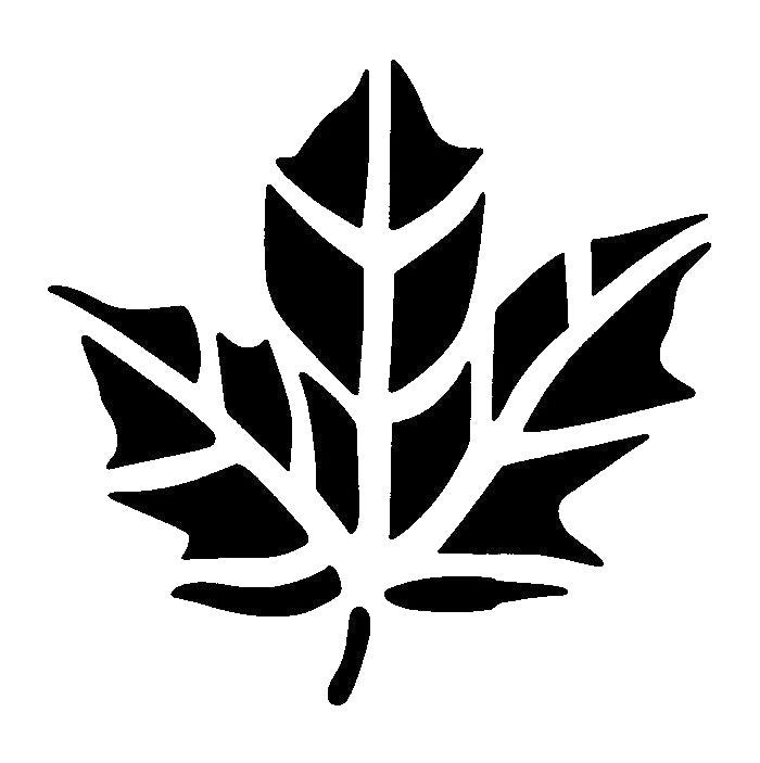 Maple Leaf Stencil with Detailed Veins for Art, Home Decor, and DIY Crafts Template