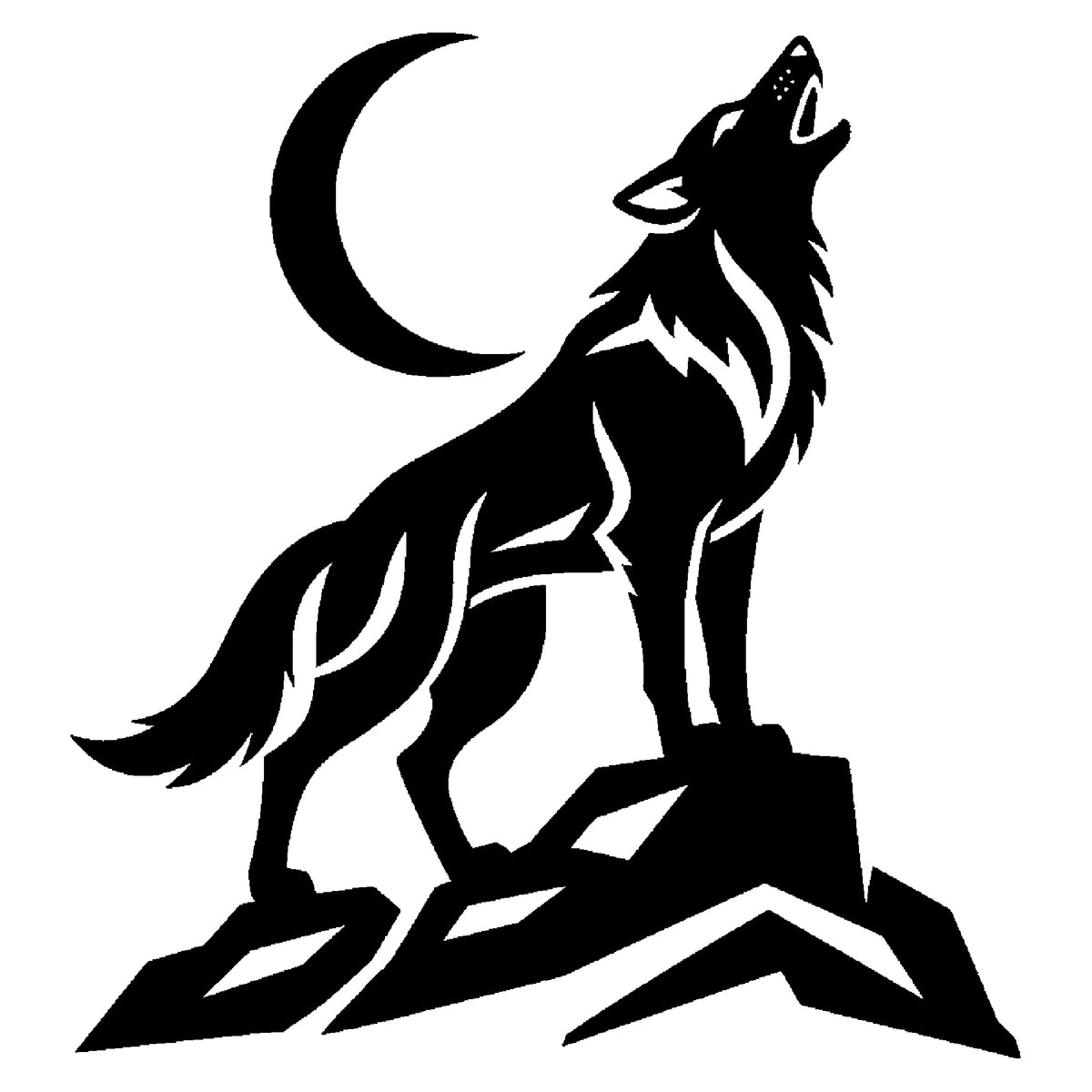 Howling Wolf Mylar Stencil for Art, Home Decor, DIY Crafts & Unique Gifts Template