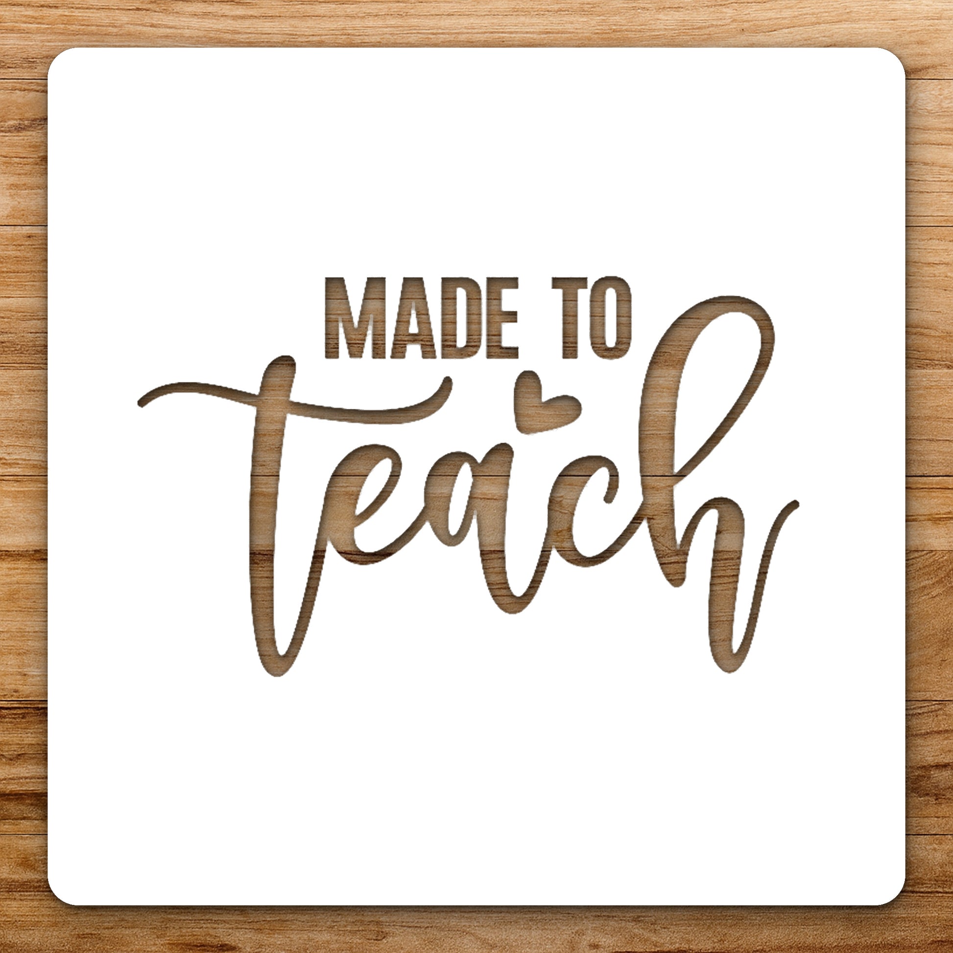 Reading Made To Teach With Script reusable Mylar wall painting stencil