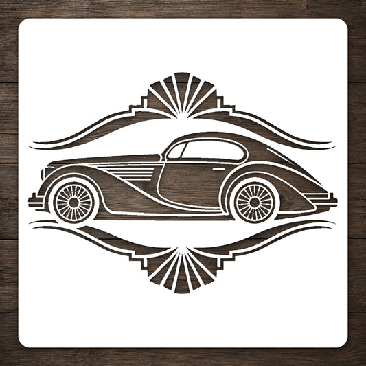 Classic Grand Touring Sports Car Reusable Mylar Stencil for Art and DIY Crafts Template