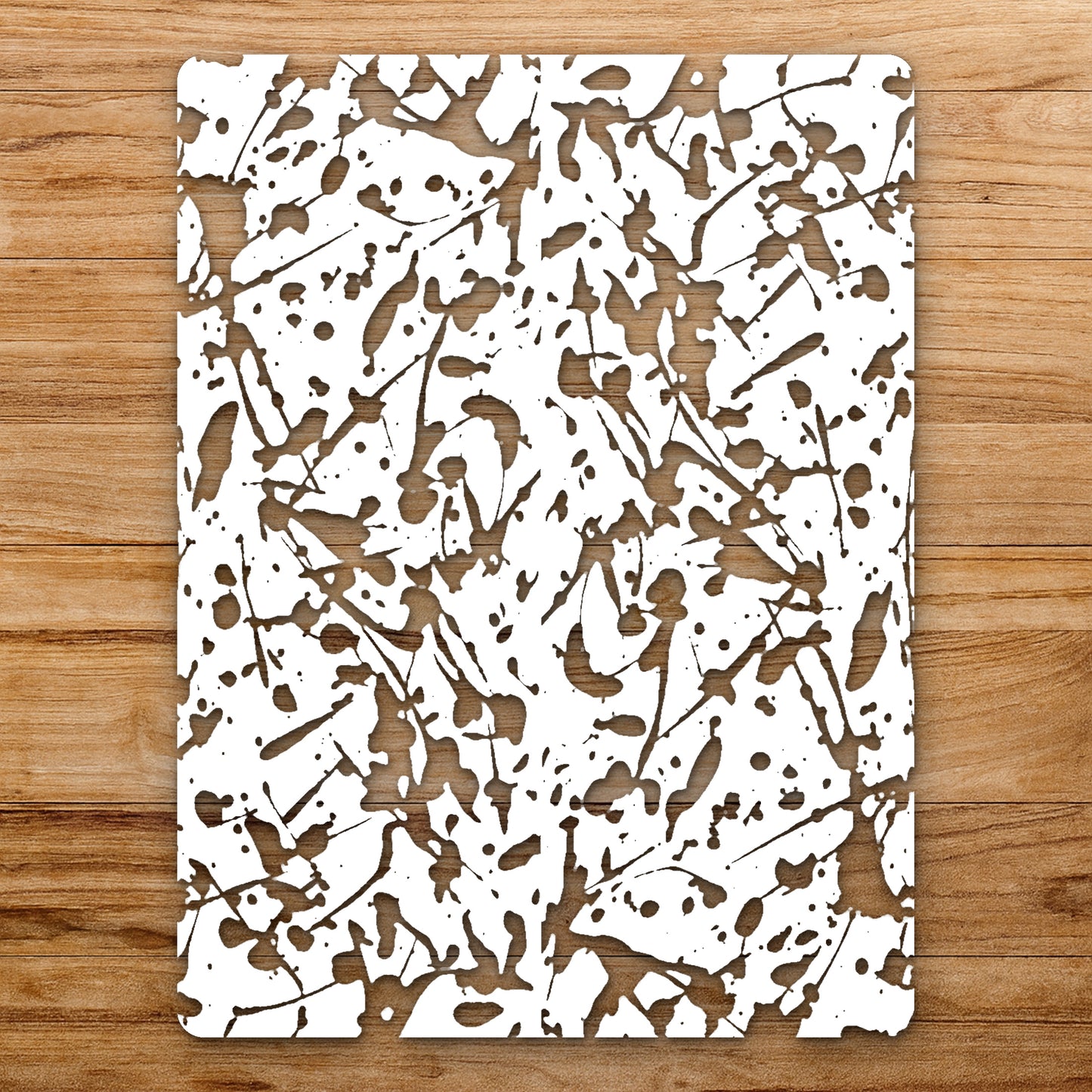 Random Splatters And Drips Varying In reusable Mylar wall painting stencil