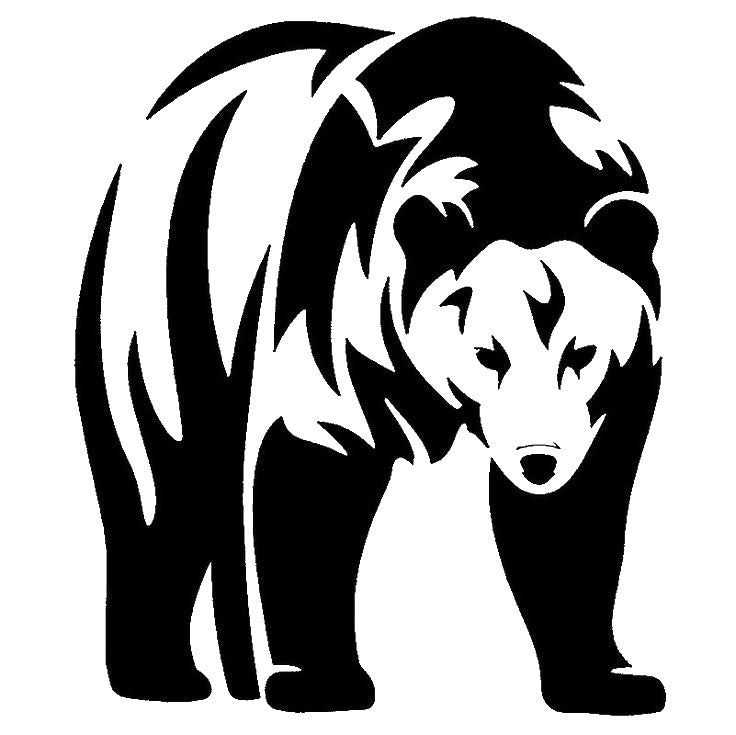 Bear Standing Facing Forward With Detailed stencil photo 7