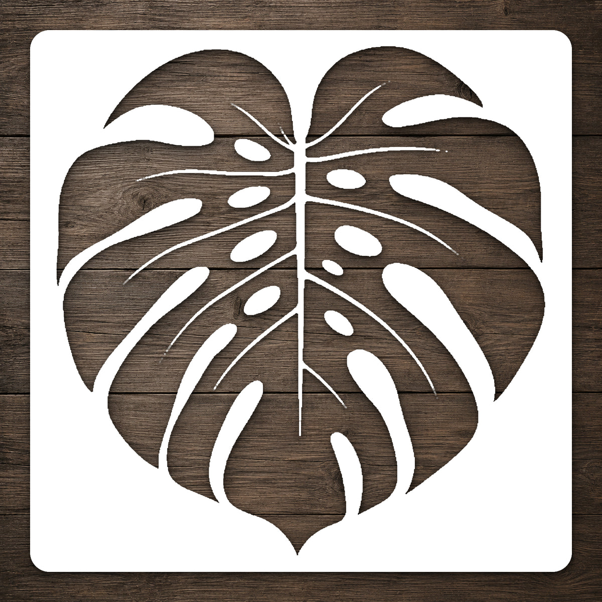 Monstera Leaves Tropical Botanical Reusable Mylar Stencil for Art & Home Decor Template