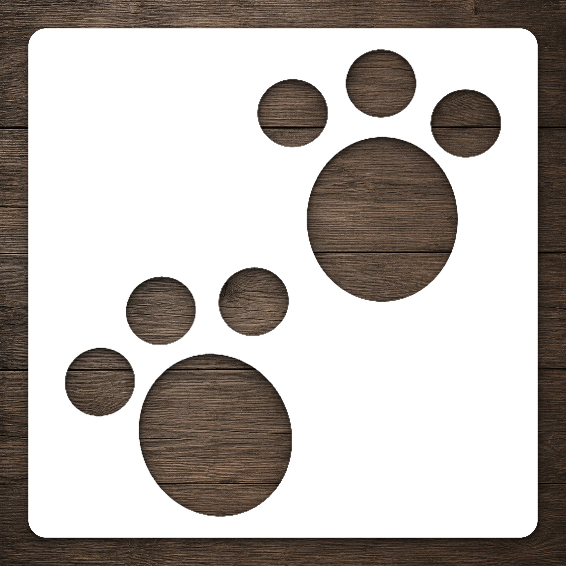 Animal Paw Print Stencil for DIY Crafts, Home Decor, and Unique Gifts Template