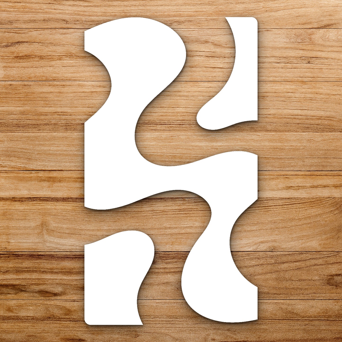 Irregular Shapes With Curves And Twists reusable Mylar wall painting stencil