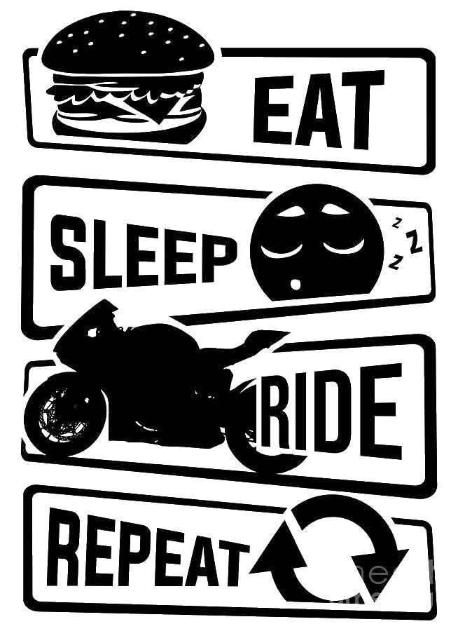 Eat Sleep Ride Repeat Objects Burger stencil photo 7