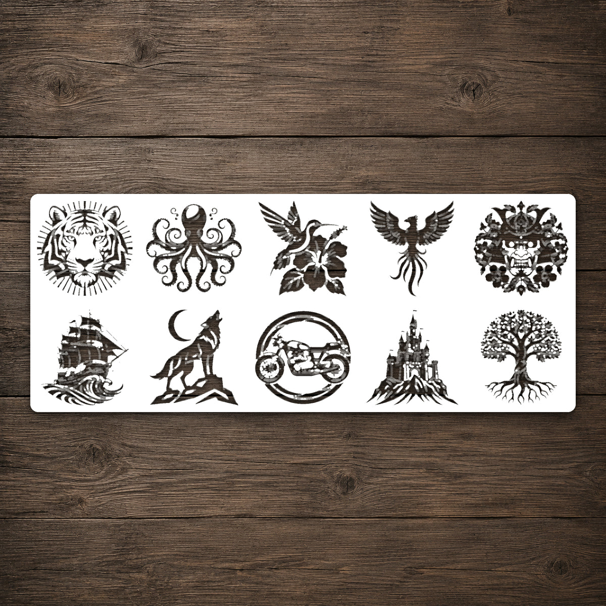 Random 10 Contact Sheet Reusable Mylar Stencil for Art, Home Decor, DIY Crafts Template