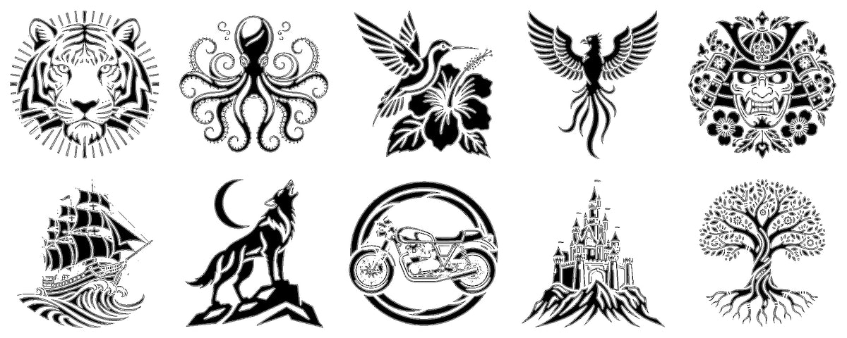 Random 10 Contact Sheet Reusable Mylar Stencil for Art, Home Decor, DIY Crafts Template