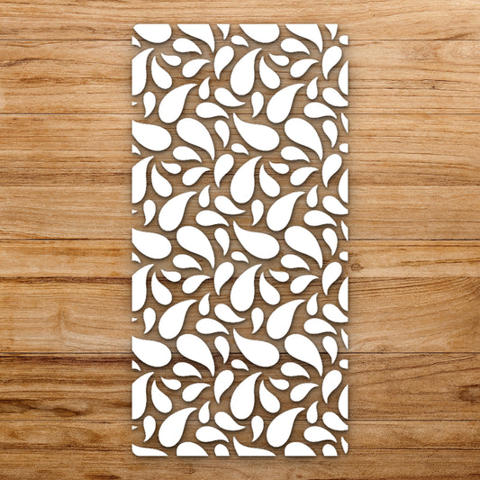 Teardrop Shapes Arranged In Repeating On reusable Mylar wall painting stencil