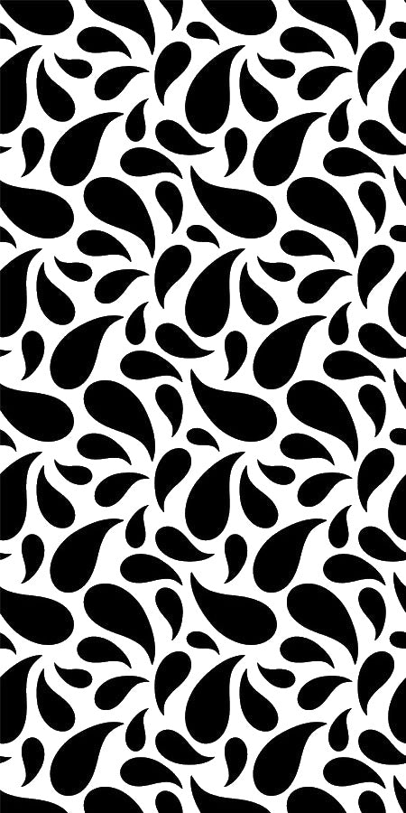 Teardrop Shapes Arranged In Repeating On stencil photo 7