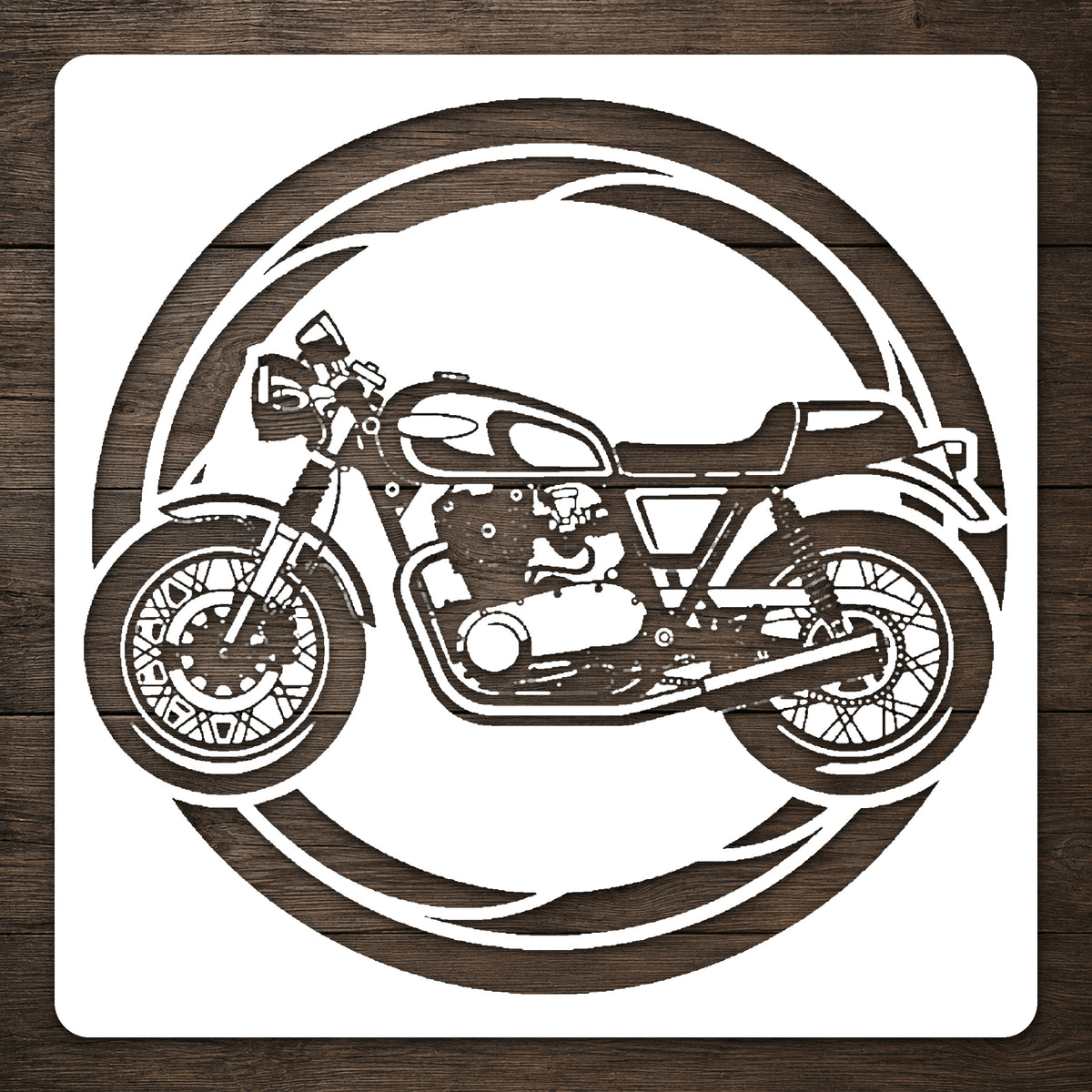 Vintage Cafe Racer Motorcycle Stencil for Art, Home Decor, DIY Crafts, Unique Gifts Template