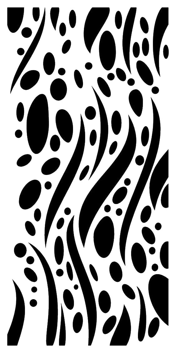 Curved And Ovals Arranged In Various stencil photo 7