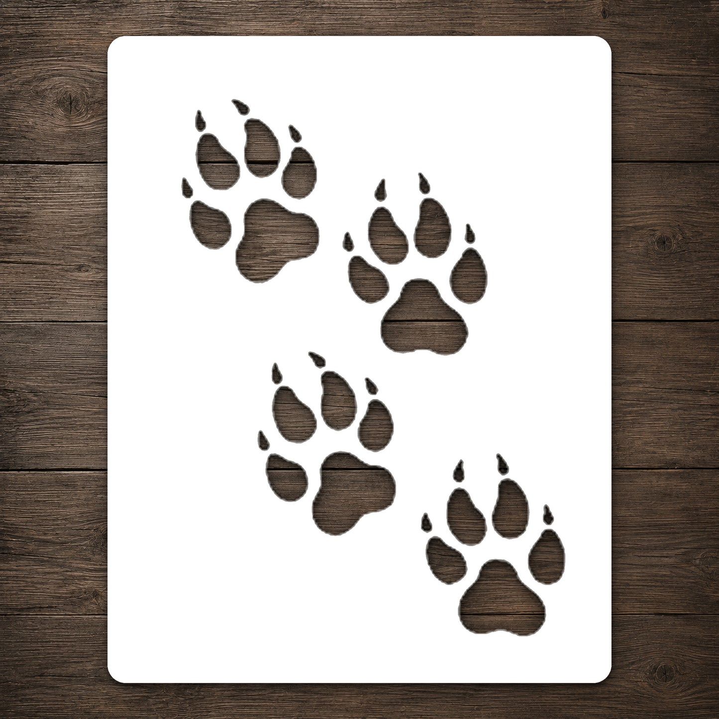 Animal Paw Prints Reusable Mylar Stencil for Art, Home Decor, and DIY Crafts Template