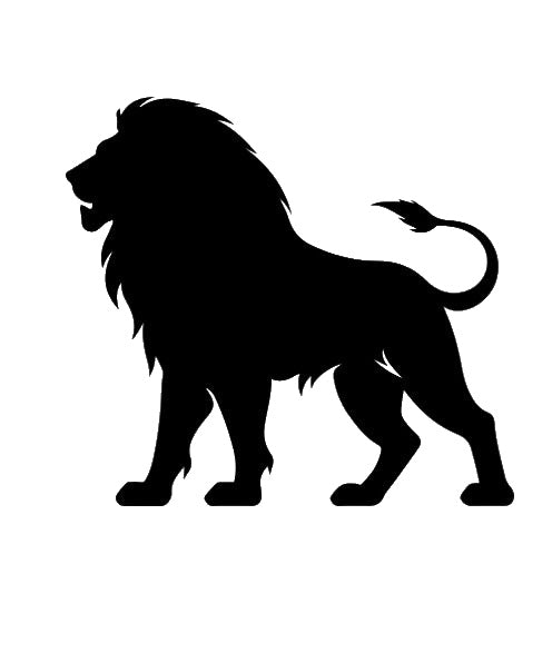 Roaring Lion Side View Reusable Mylar Stencil for Art, Home Decor, and DIY Crafts Template