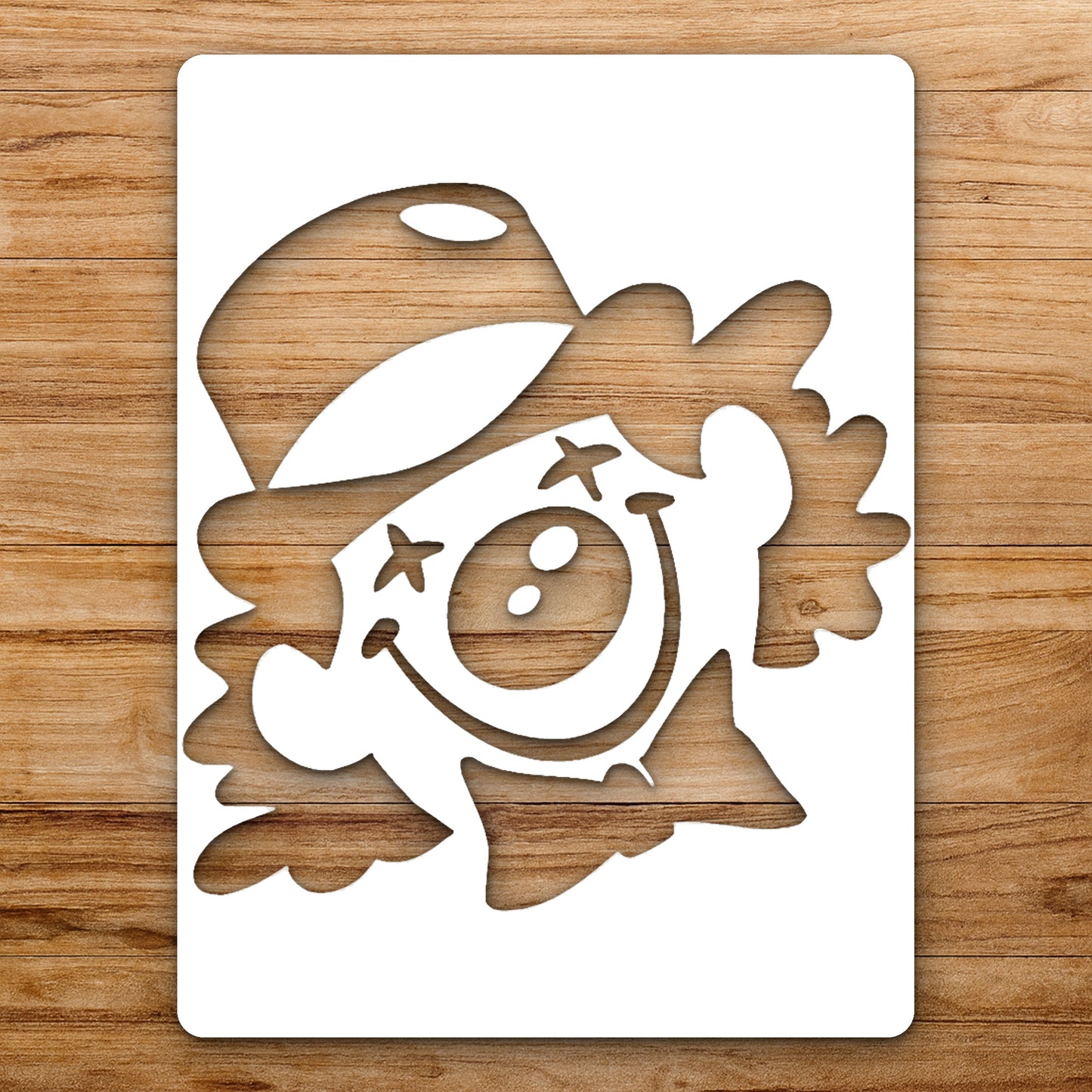Clown With Hat And Bow Tie reusable Mylar wall painting stencil
