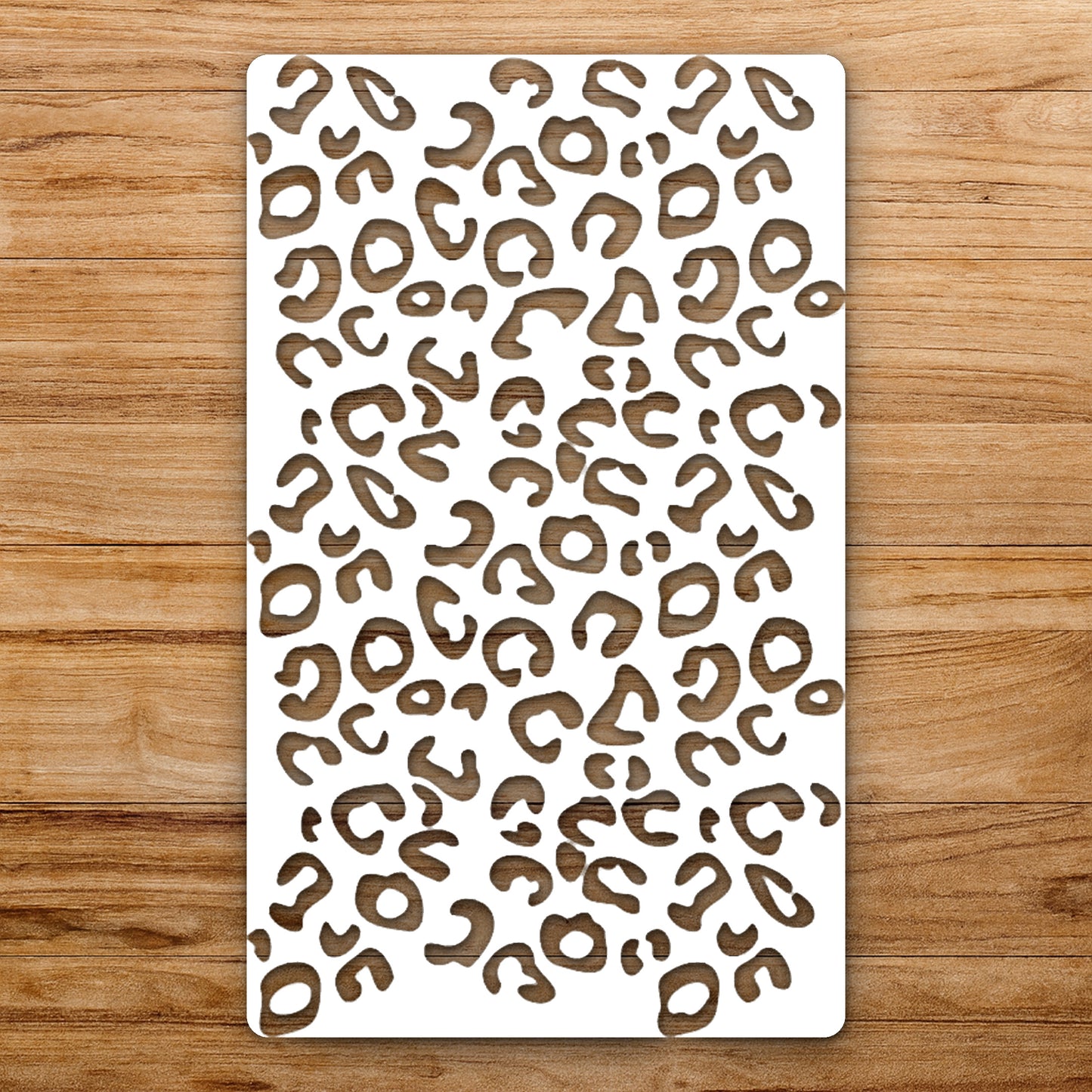 Spotted Shapes Arranged Randomly Across The reusable Mylar wall painting stencil
