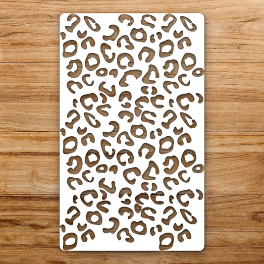 Spotted Shapes Arranged Randomly Across The reusable Mylar wall painting stencil