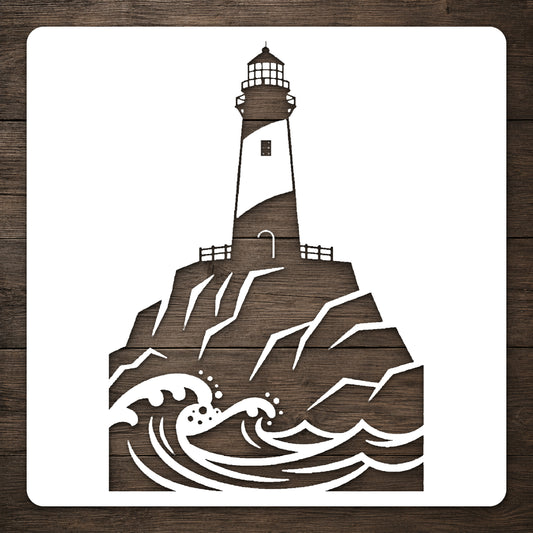 Majestic Lighthouse Stencil for Art, Home Decor & DIY Crafts Template