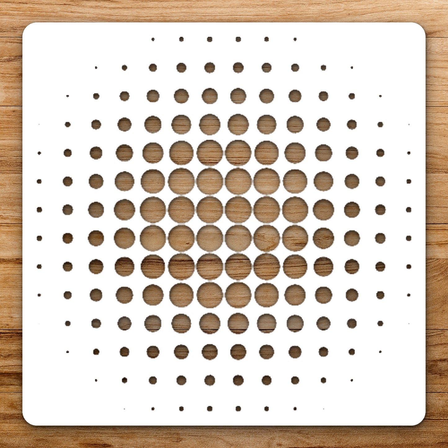 Concentric Circles Arranged In Grid With reusable Mylar wall painting stencil