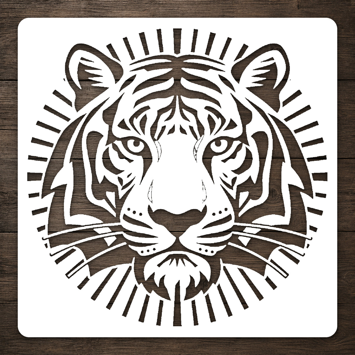 Powerful Bengal Tiger Head Stencil for Art, Home Decor, and DIY Crafts Template