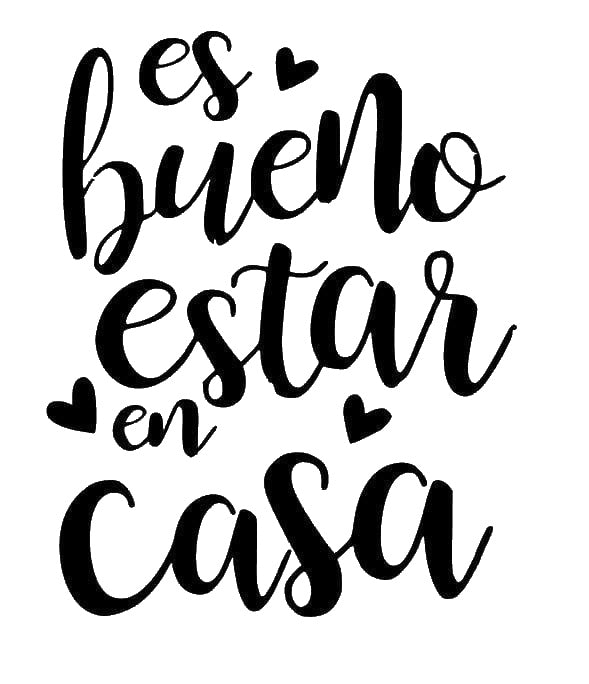 Features The Words Es Bueno Estar stencil photo 7