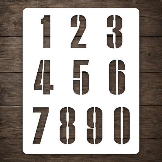 Reusable Mylar Stencil - Numbers 0-9 Broken for Art, Home Decor, DIY Crafts, Unique Gifts Template
