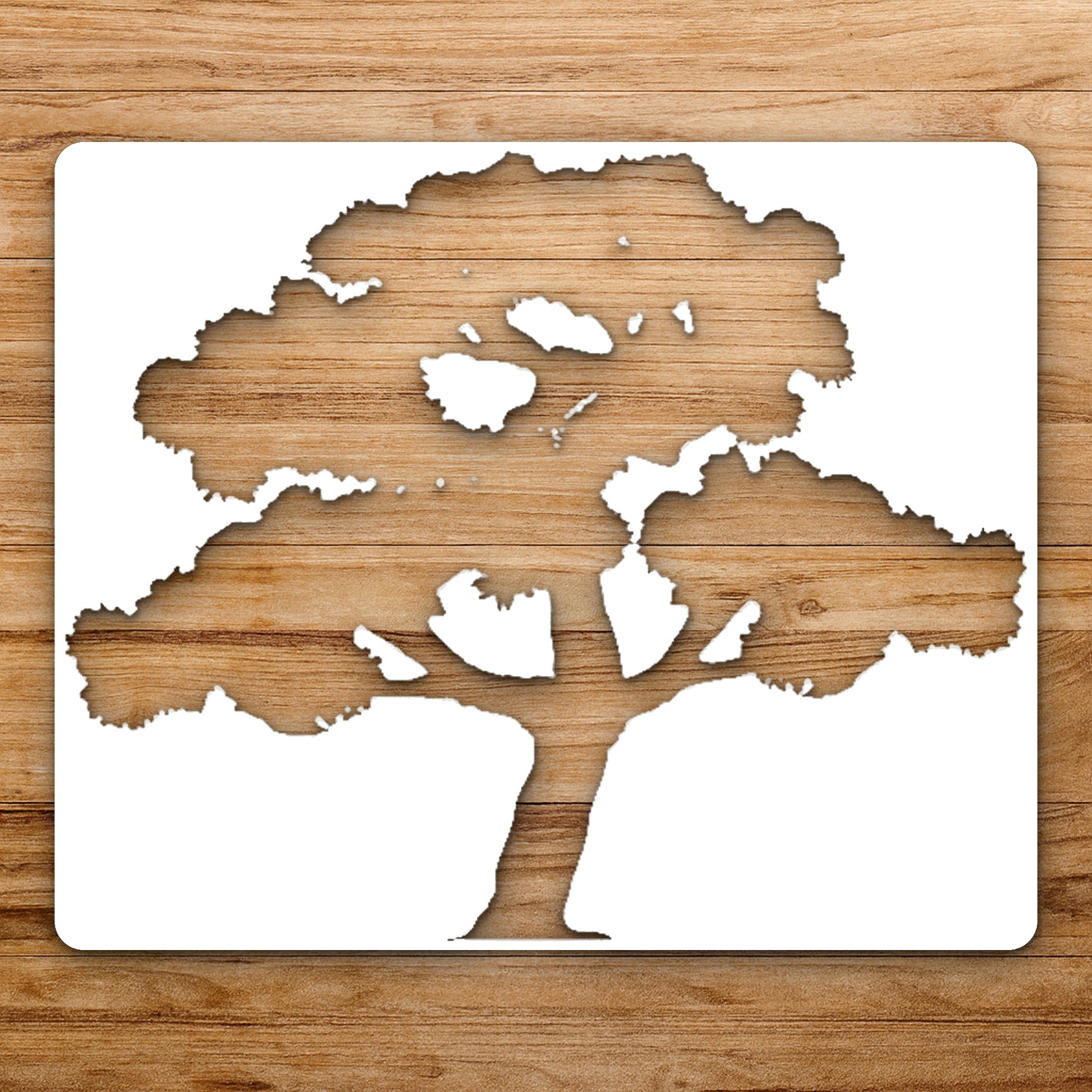 Tree With Branches And Leaves reusable Mylar wall painting stencil