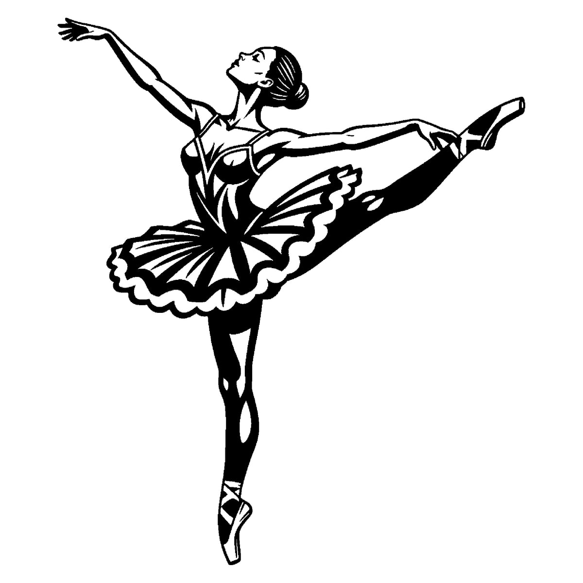 Graceful Ballet Dancer Arabesque Stencil for Art, Home Decor & DIY Crafts Template