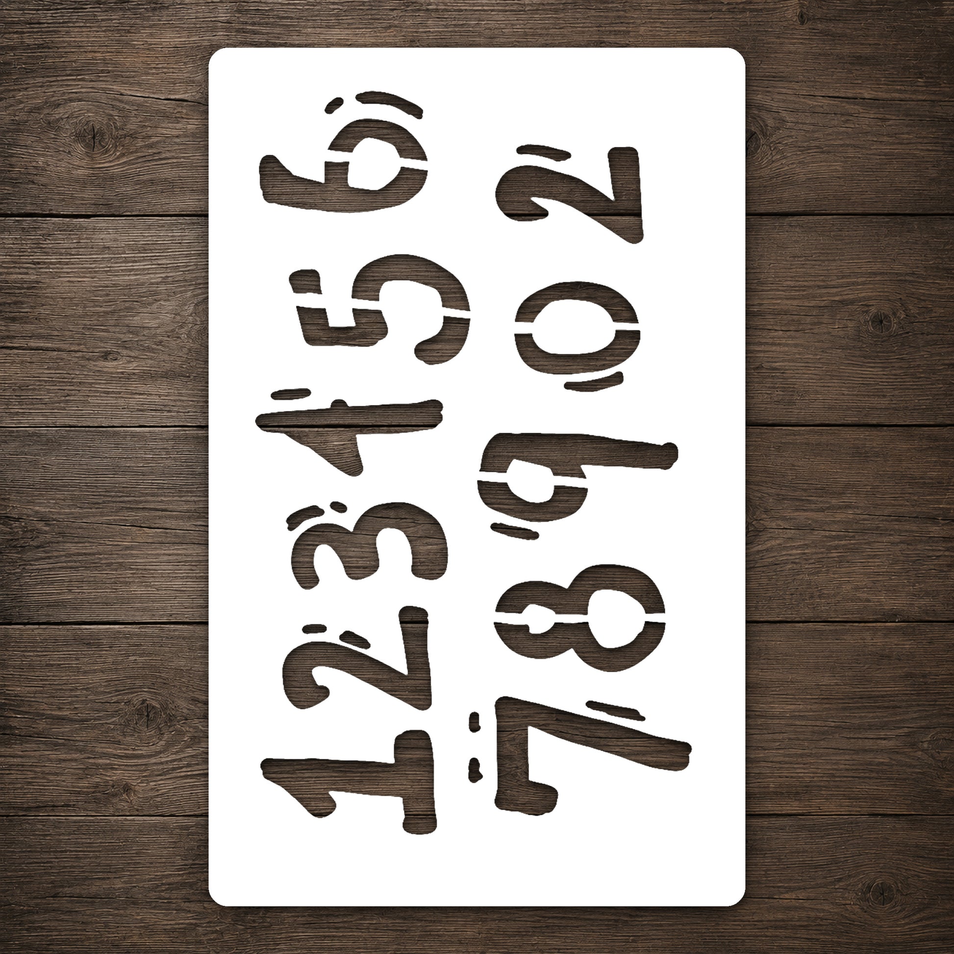 Reusable Mylar Stencil - Numbers One to Nine Cutout for Art and DIY Crafts Template